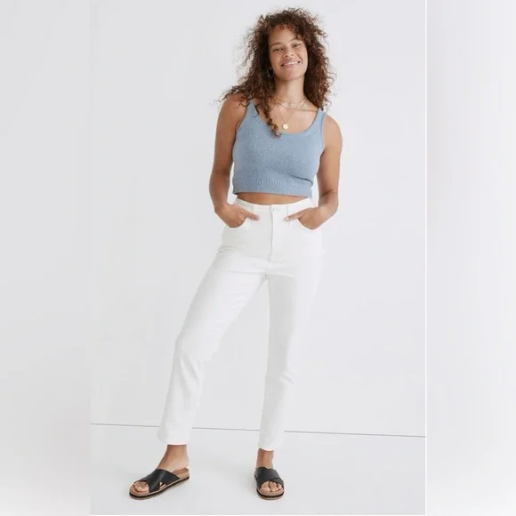 Madewell Curvy Perfect Vintage Jeans in White, Size 27 - Picture 6 of 12